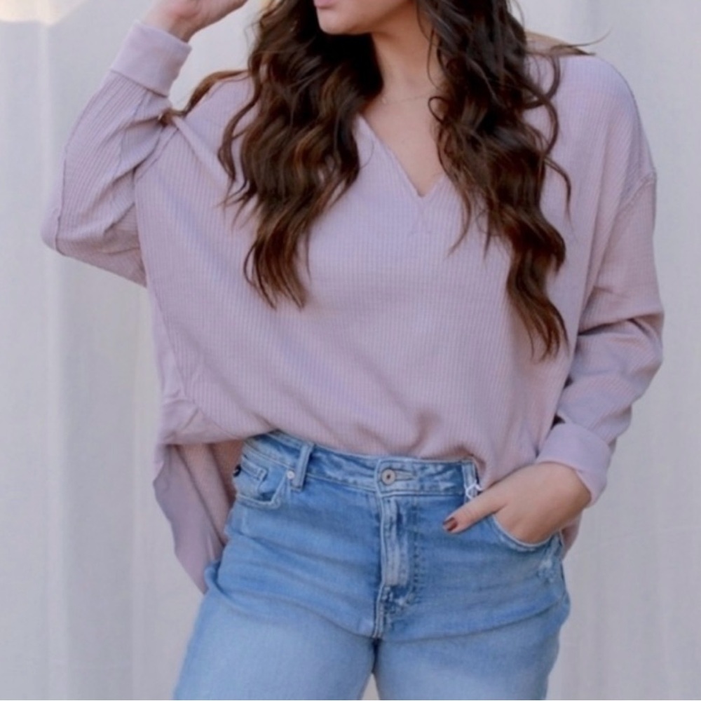 NWT Free People Owen Thermal In Fair Orchid